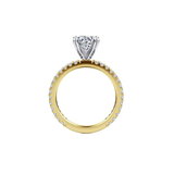 Gabriel & Co Bridal Collection Round Brilliant Cut Setting with Diamond Accent Engagement Ring