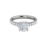 Timeless Cathedral Engagement Ring with Hidden Halo