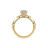 Gabriel & Co Bridal Collection Oval Cut Setting with Station Marquise Diamond Accent Engagement Ring