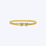 Hulchi Belluni 18K Gold Diamond Star Stretch Bracelet