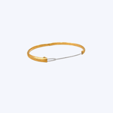 14K Yellow Gold 5mm Vintage Leaf Motif Bangle Bracelet - 4.74gr/6.25" (EST)