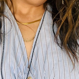 14K Yellow Gold 20" 5mm Herringbone Necklace - 8.56gr (EST)