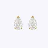 14K Gold 3-Prong Pear Lab-Grown Diamond Studs [Made-To-Order] (VSM)
