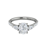 Graceful Trio Three Stone Engagement Ring