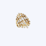 Noam Carver 14K Yellow Gold 1.27ctw Celestial Crown Diamond Statement Ring - 6.5