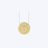 14K Yellow Gold 0.03ctw Diamond Accented Mantra Necklace - 16-18" (STU)