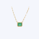 Goshwara 18K Yellow Gold East-West Emerald Cut Bezel Pendant