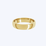 14K Yellow Gold 4.5 mm Lightweight Comfort-Fit Half Round Band - 8.25/4.37gr (STU)