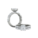 Daring Deco Emerald Cut Engagement Ring