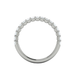 Matching Band for Eterna Oval Engagement Ring with Emerald Cut Band