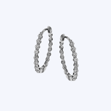 Single Prong Diamond Hoops