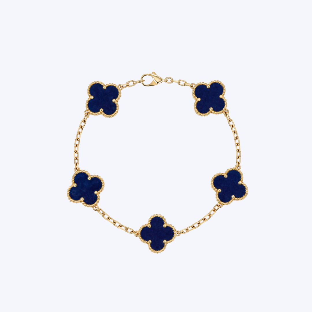 18K Yellow Gold 15mm Clover Station Bracelet (BCO)