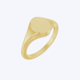 14K Yellow Gold Engravable Signet Rings (STU)
