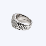David Yurman Three Sided Diamond Dome-Style Ring