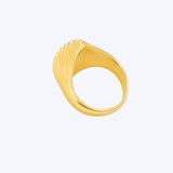 14K Yellow Gold Fluted Dome Statement Ring - 5.5/4.46gr (EST)