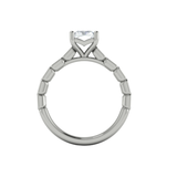 Bezeled Emerald Cut Engagement Ring