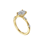 Gabriel & Co Bridal Collection Oval Cut Setting with Station Marquise Diamond Accent Engagement Ring