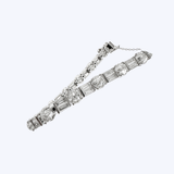 15.41ctw Alternating Crown of Light & Baguette Diamond Tennis Bracelet