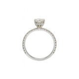 2.32ctw Oval Lab-Grown Diamond Ring Pavé Setting w/ Hidden Halo