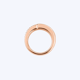 Le Vian 14K Rose Gold 1.38ctw Princess Pink Sapphire & 0.34ctw Diamond Multi Row Band Ring - 7/11.2gr (EST)