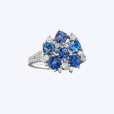 Blue Sapphire Confetti Cocktail Ring