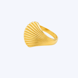 14K Yellow Gold Fluted Dome Statement Ring - 5.5/4.46gr (EST)
