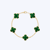 18K Yellow Gold 15mm Clover Station Bracelet (BCO)