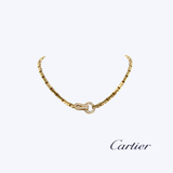 **COMING SOON** Cartier "Agrafe" 18K Yellow Gold and Diamond Necklace - 17"/61.6gr (EST)