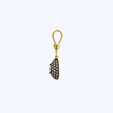 14K Yellow Gold Black Rhodium 0.62ctw Pear Diamond Pave Charm - 28mm/1.5gr (WCLOUD)