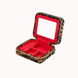 Savanna Leopard Print Jewelry Zip Case