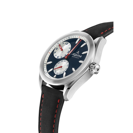 Alpiner Black with Red Stitching Watch