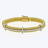 Diamond Double Woven Bangle