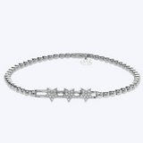 Beatrix Triple Diamond Star Stretch Bracelet