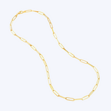 Large Hollow Link Paperclip Necklace