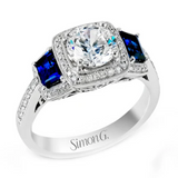 Alexia Sapphire and Diamond Engagement Ring