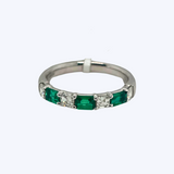 Marguerite Emerald and Diamond Ring