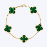 Susie Malachite Clover Bracelet