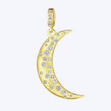 Galaxy Crescent Moon Medallion