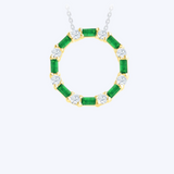 Kylie Emerald and Diamond Necklace