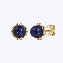 Load image into Gallery viewer, Elena Lapis Flower Studs
