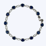 Carson Diamond and Sapphire Tennis Bracelet