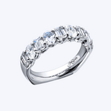 Emily Emerald and Oval Cut Diamond Ring