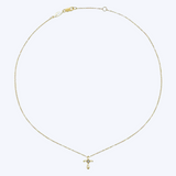 Andrea Sculpted Diamond Cross Necklace