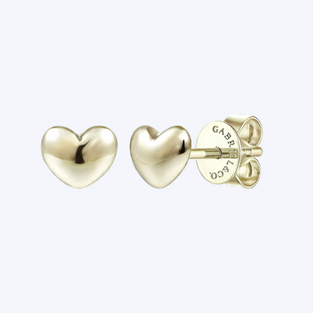 Puff Heart Stud Earrings