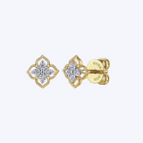 Floral Diamond Stud Earrings