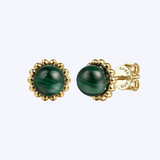 Phoebe Malachite Flower Studs