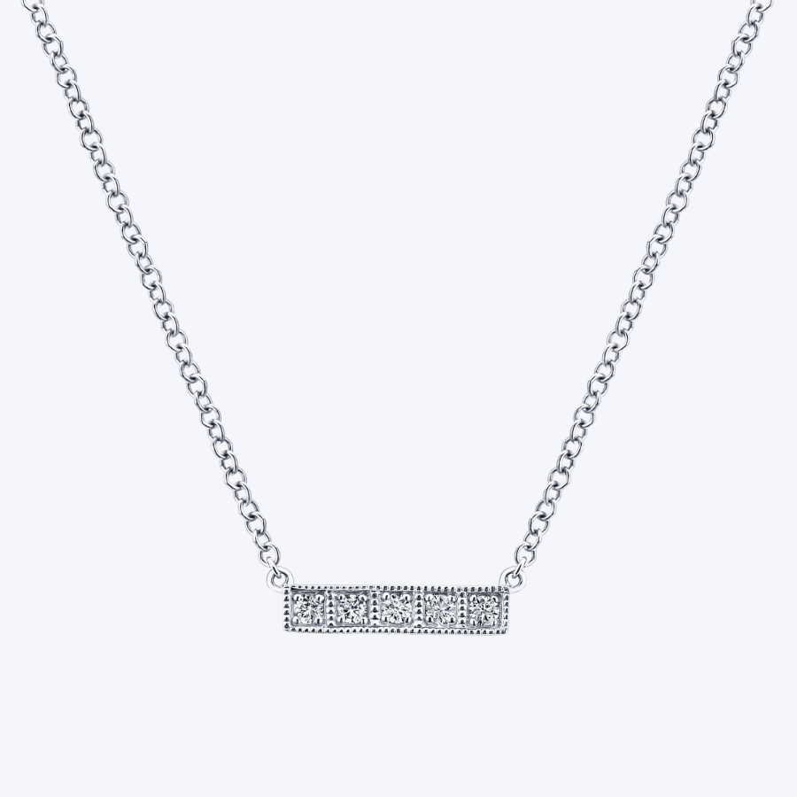 Emma Petite Diamond Bar Necklace