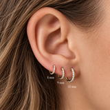 14k Gold 0.16ctw Diamond Hoop Earrings - (DSL)