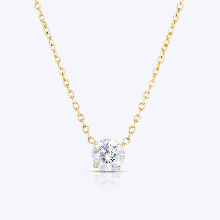 Margot Lab-Grown Single Diamond Pendant Necklace