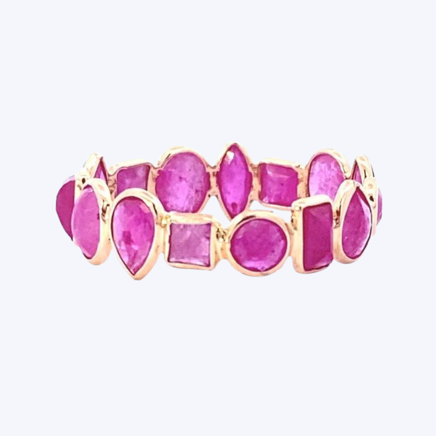 Rebecca Ruby Mixed Shapes Eternity Band